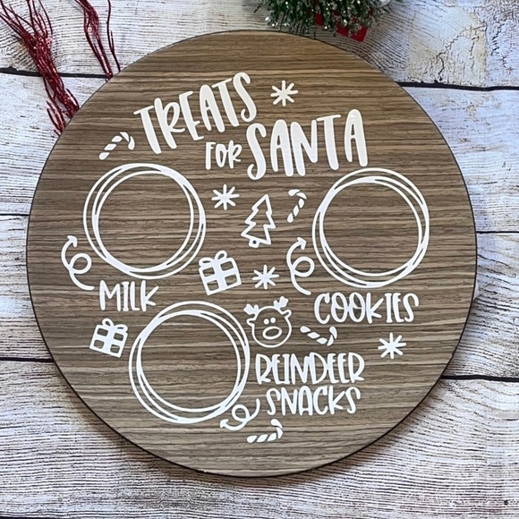 🎄 Treats For Santa Charger Plate Christmas Decor - Picture 2 of 3